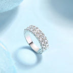 Double Halo Moissanite Engagement Ring – 925 Sterling Silver | Rhodium Finish — photo 7 of 7