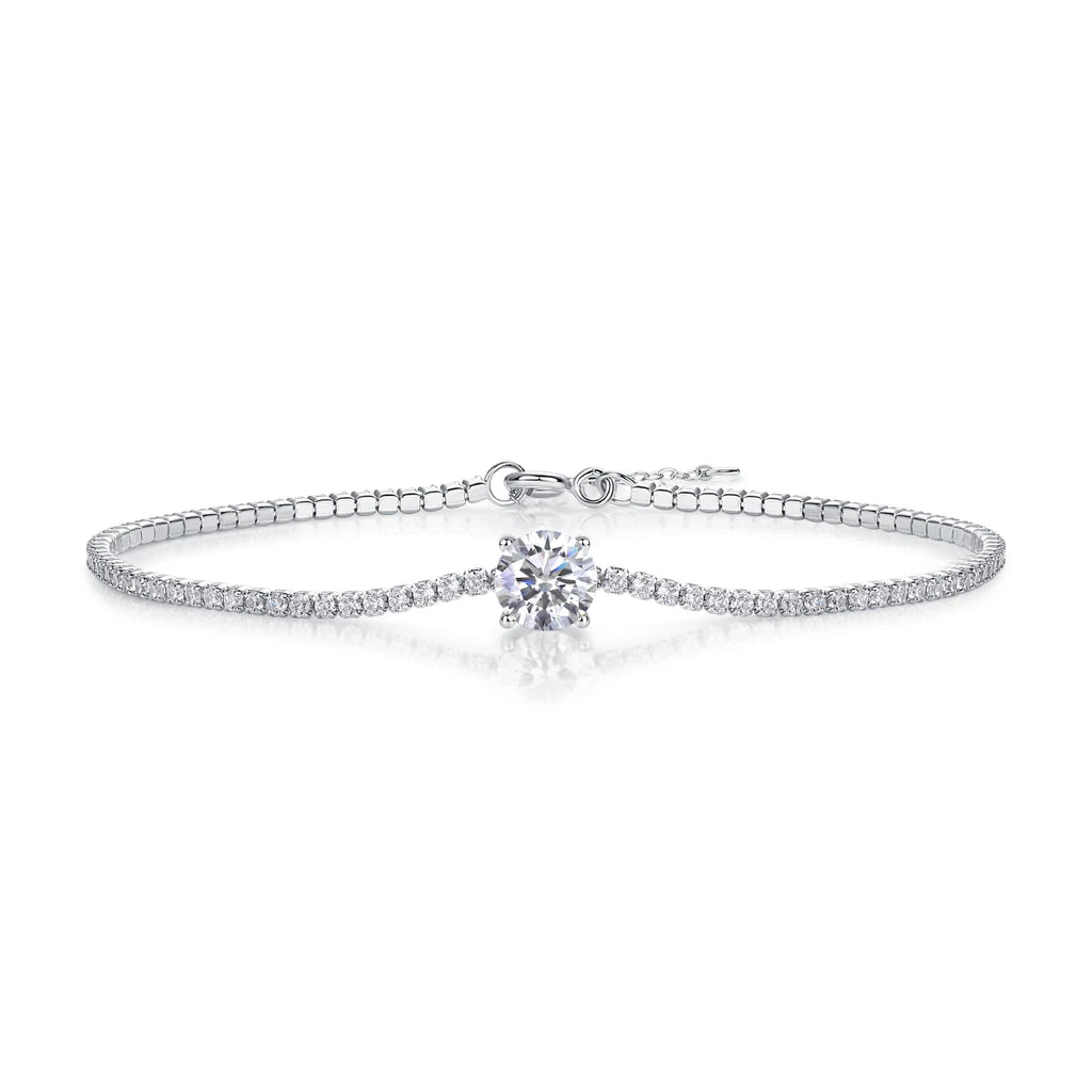 925 Silver Moissanite Tennis Bracelet – Round Cut — photo 7 of 7
