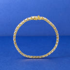 VVS Moissanite Tennis Bracelet – 925 Sterling Silver | 2mm–6mm | Gold & White Gold | GRA Certified — photo 2 of 16