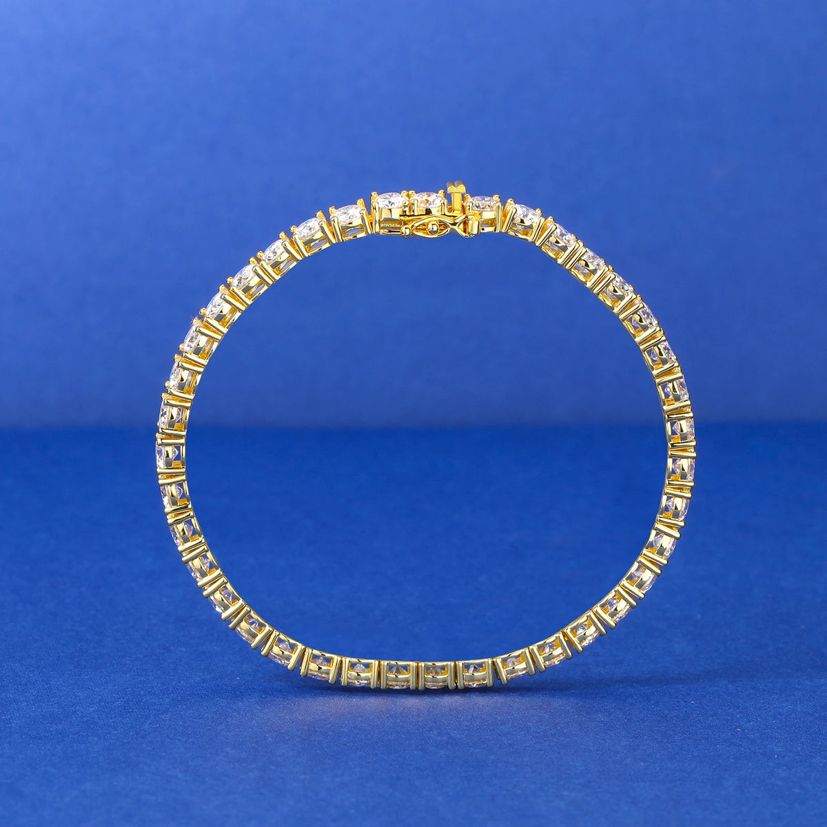 VVS Moissanite Tennis Bracelet – 925 Sterling Silver | 2mm–6mm | Gold & White Gold | GRA Certified — photo 2 of 16