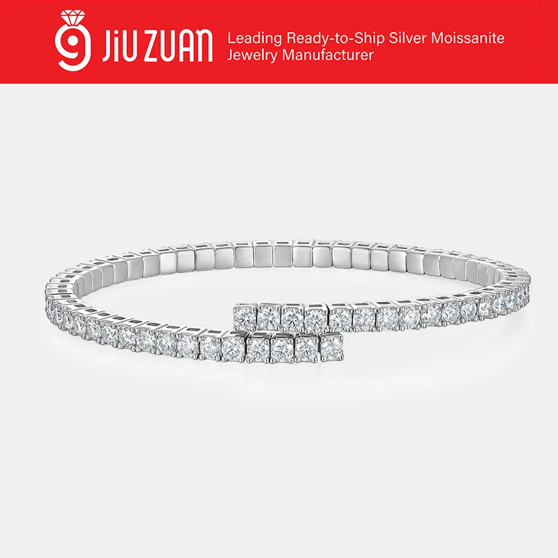 3mm VVS Moissanite Flexible Tennis Bracelet – 925 Sterling Silver | Shared Prong | GRA Certified — photo 2 of 7