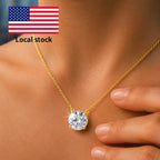 925 Silver VVS Moissanite Round Pendant Necklace – D Color | GRA Certified — photo 1 of 8