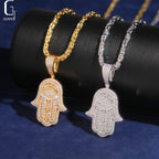 925 Silver VVS Moissanite Iced Out Hand Pendant – Baguette Cut | GRA Certified — photo 1 of 8