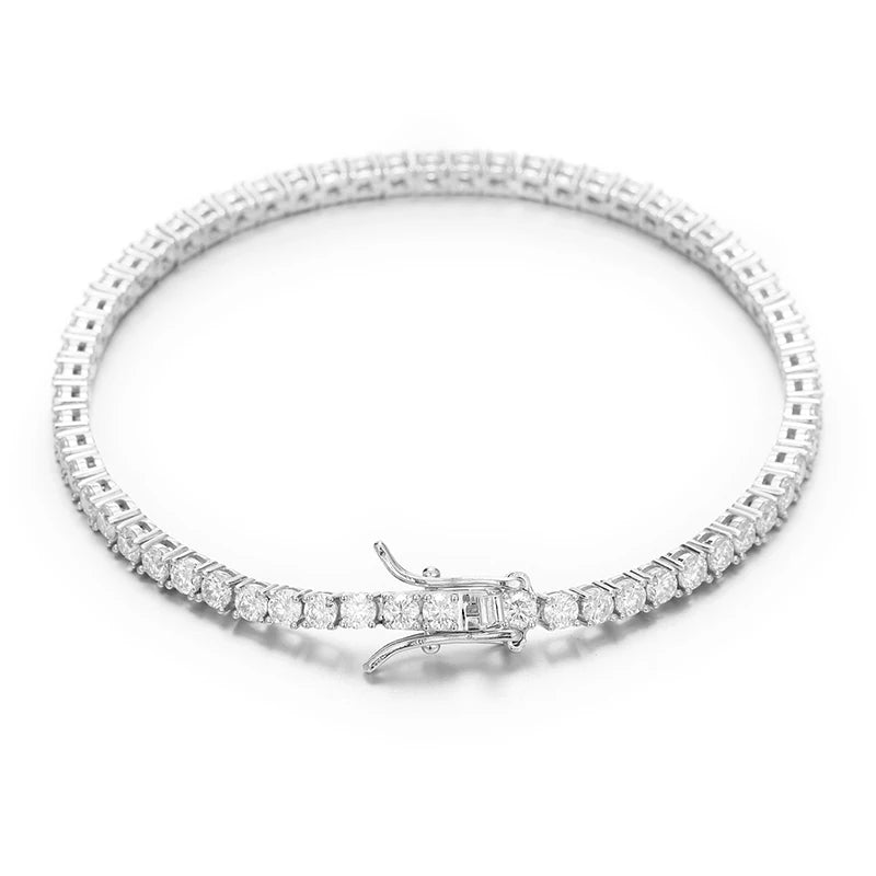VVS Moissanite Tennis Bracelet – 925 Sterling Silver | 2mm–6mm | Gold & White Gold | GRA Certified — photo 16 of 16