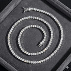 2mm Moissanite Tennis Necklace – 925 Sterling Silver | Unisex Choker Chain — photo 1 of 6