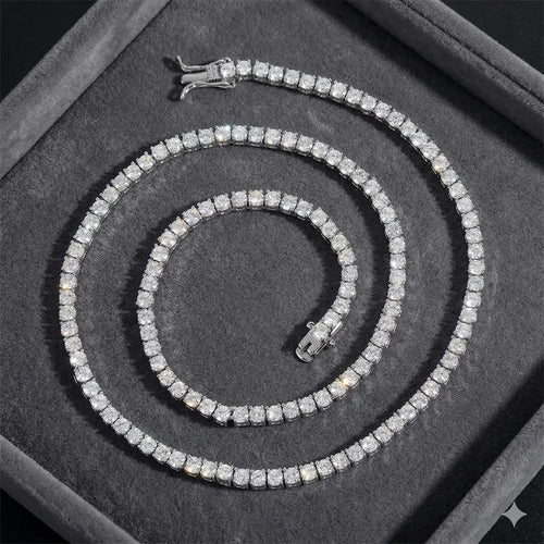 2mm Moissanite Tennis Necklace – 925 Sterling Silver | Unisex Choker Chain — photo 1 of 6