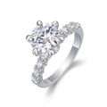 3ct Round Moissanite Engagement Ring – 925 Sterling Silver | Rhodium Plated — photo 7 of 7