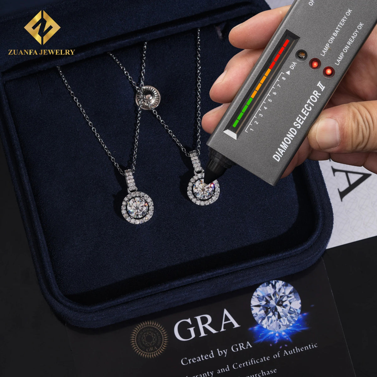 925 Silver VVS Moissanite Diamond Necklace – Fashion Style — photo 6 of 7