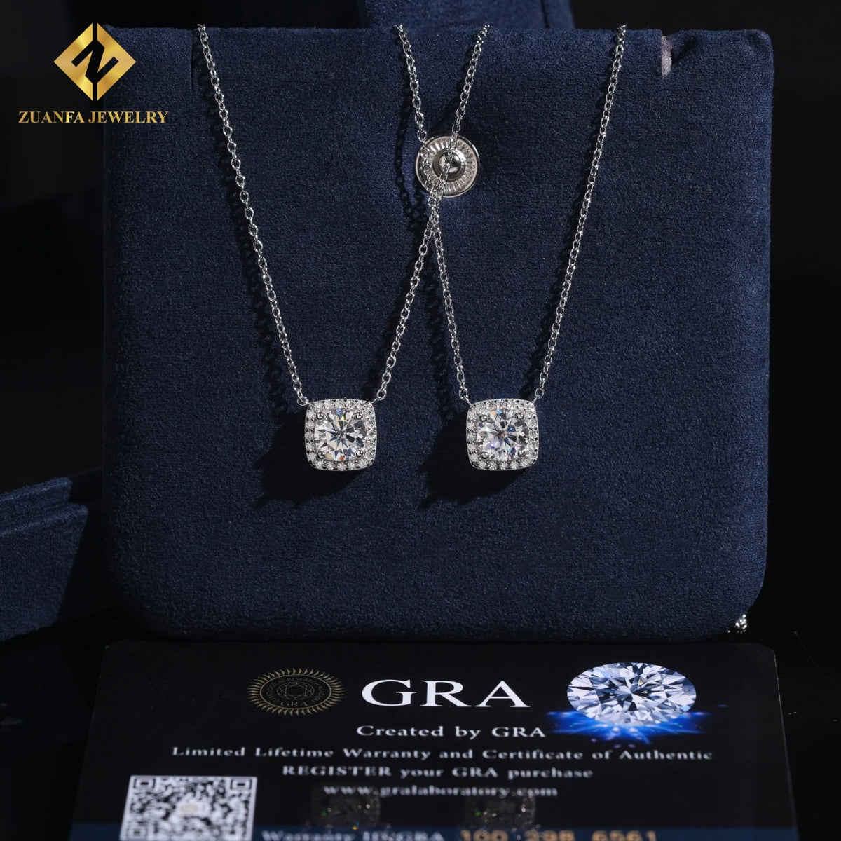 925 Silver 1.16ct Moissanite Pendant Necklace – GRA Certified — photo 3 of 7