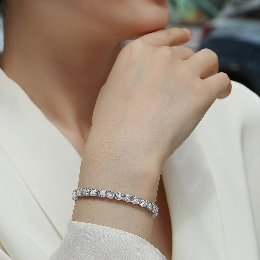 5mm VVS Moissanite Tennis Bracelet – 925 Sterling Silver | Gold & Silver | GRA Certified — photo 2 of 8
