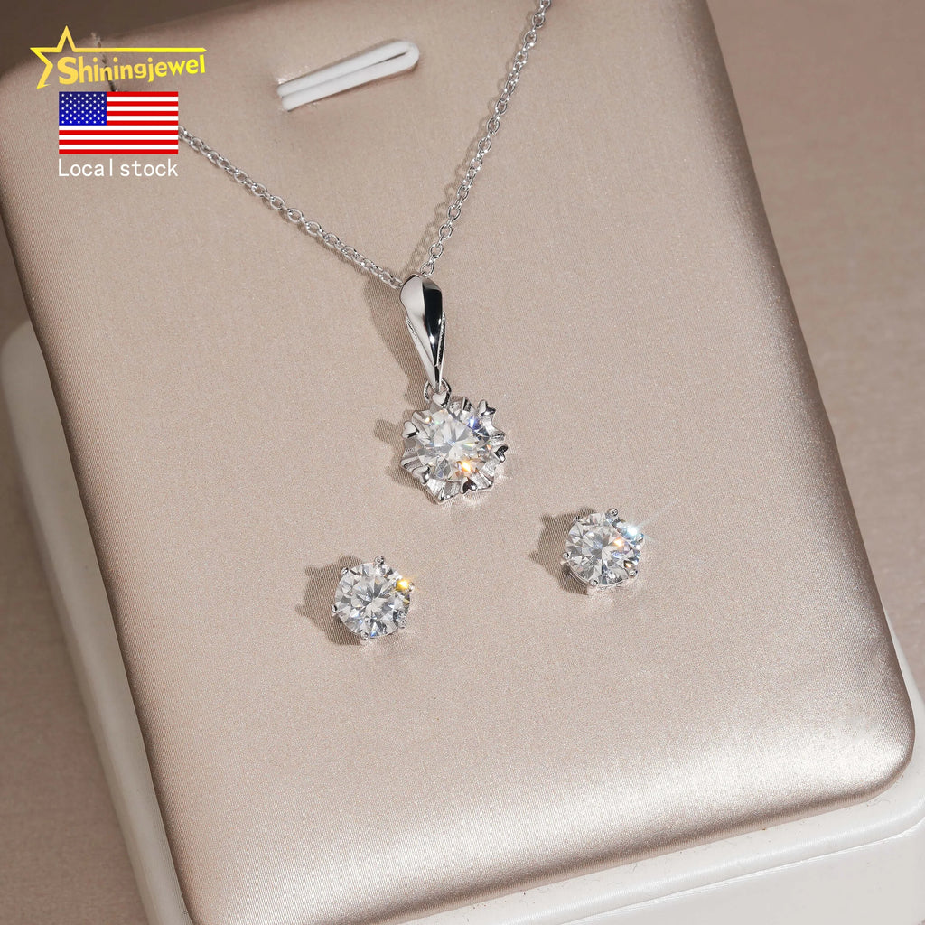 1ct Moissanite Solitaire Pendant Necklace – Six-Prong | 925 Sterling Silver — photo 3 of 7