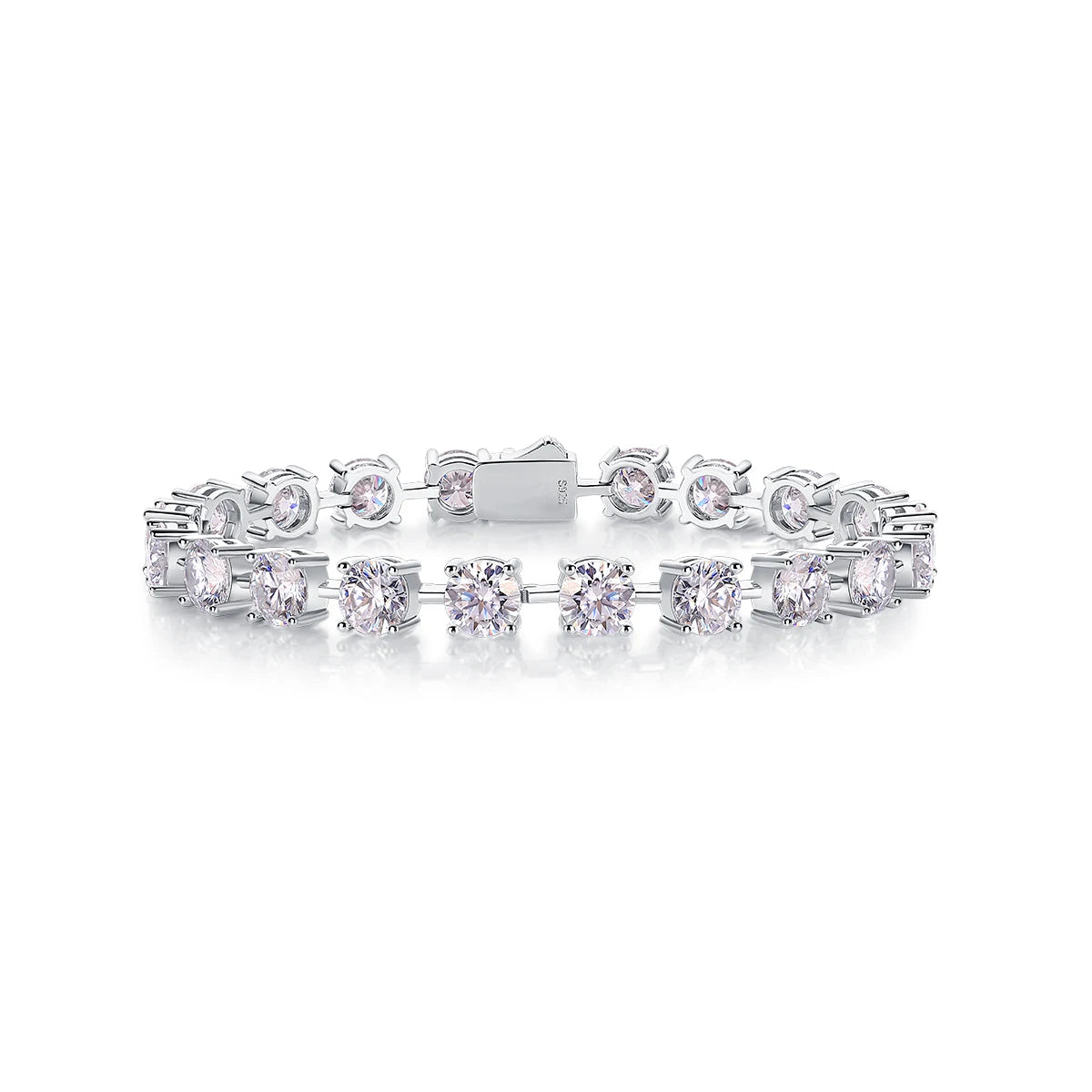 VVS Moissanite Tennis Bracelet – 3mm & 5mm | 18K Gold Plated | 925 Sterling Silver — photo 7 of 8