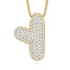 Iced Out Initial Letter Moissanite Pendant – 925 Sterling Silver | 18K Gold | A–Z — photo 29 of 32