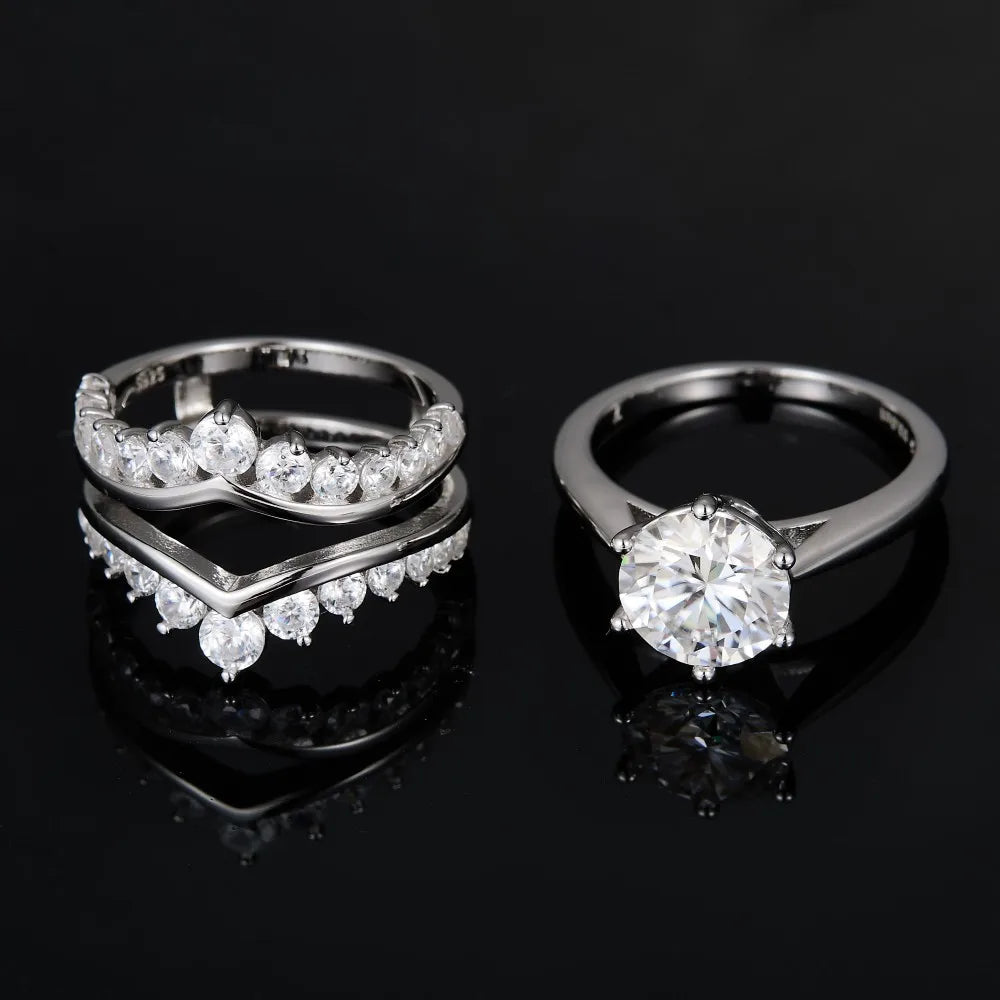 Oval Cut Moissanite Engagement Ring – Bezel Set | 925 Sterling Silver | 18K Gold — photo 3 of 7
