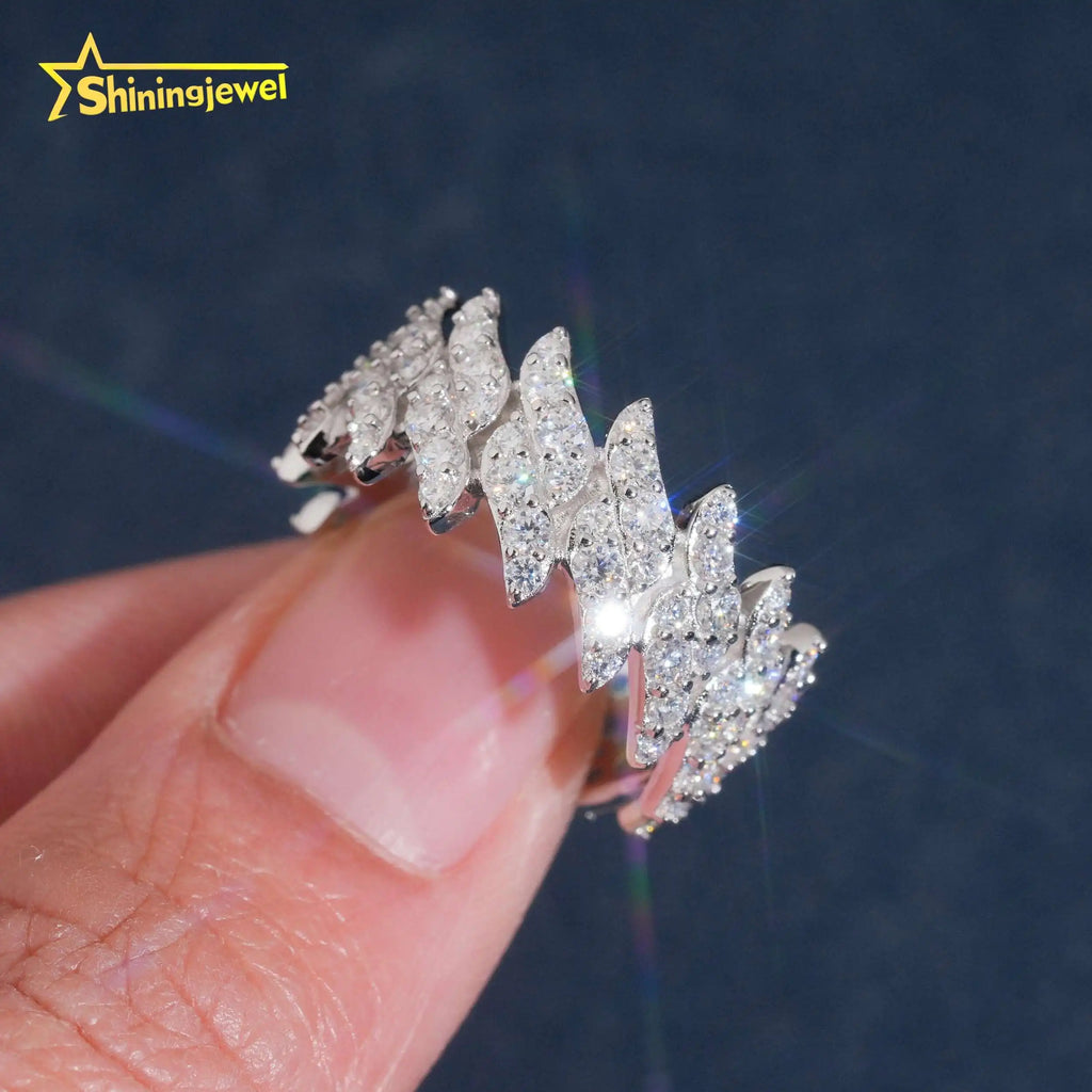 925 Sterling Silver Full Eternity Moissanite Ring – Thorn Design — photo 7 of 7