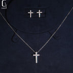 925 Silver Iced Out Moissanite Cross Necklace – VVS | GRA Certified — photo 2 of 7