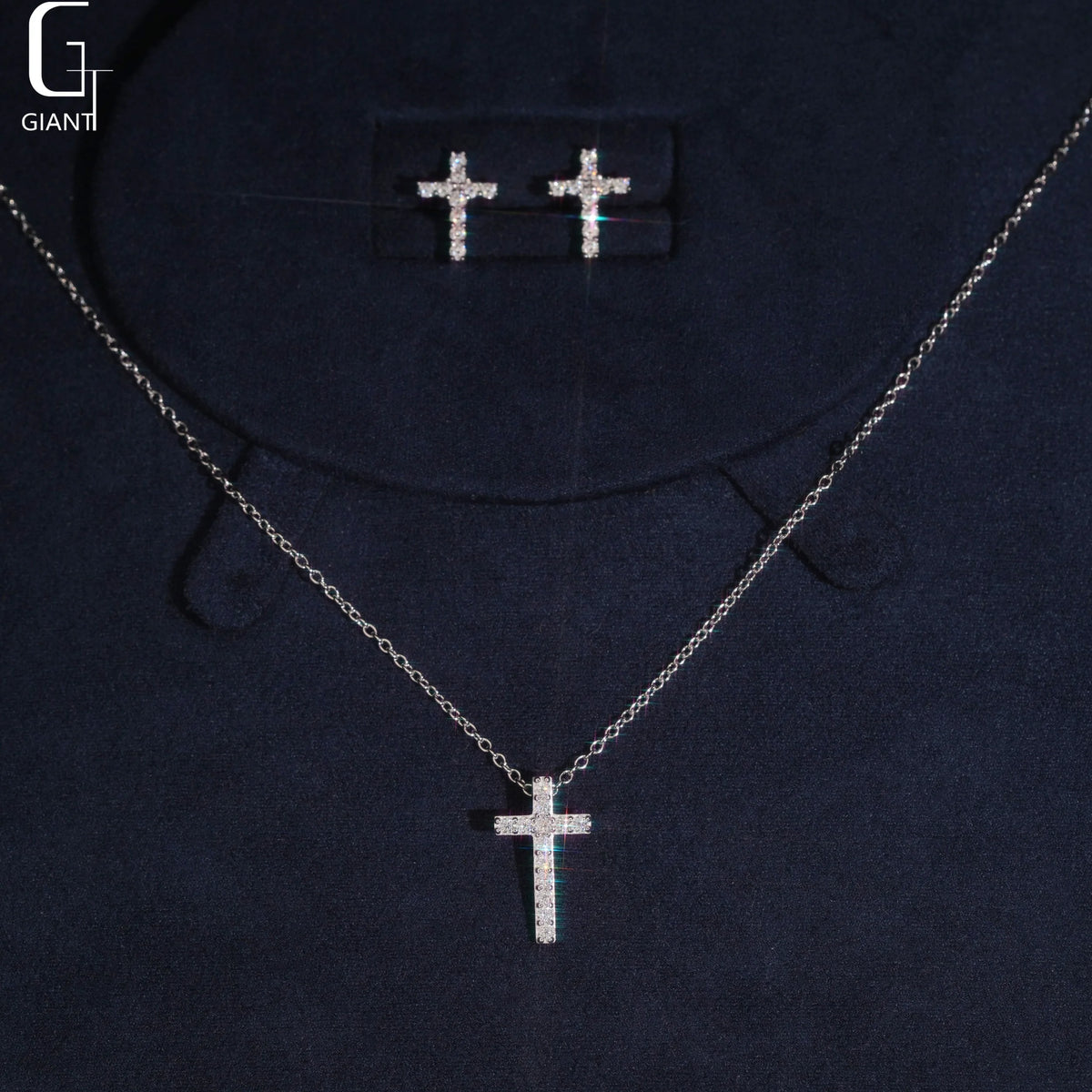 925 Silver Iced Out Moissanite Cross Necklace – VVS | GRA Certified — photo 2 of 7