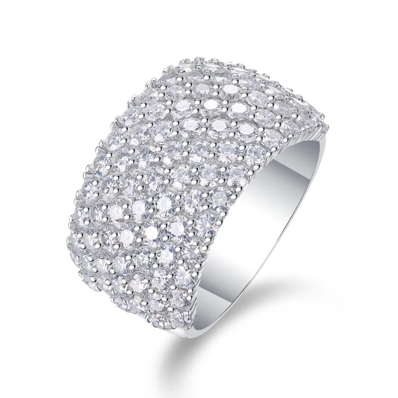 Round Brilliant Moissanite Statement Ring – 925 Sterling Silver | Gold — photo 7 of 7