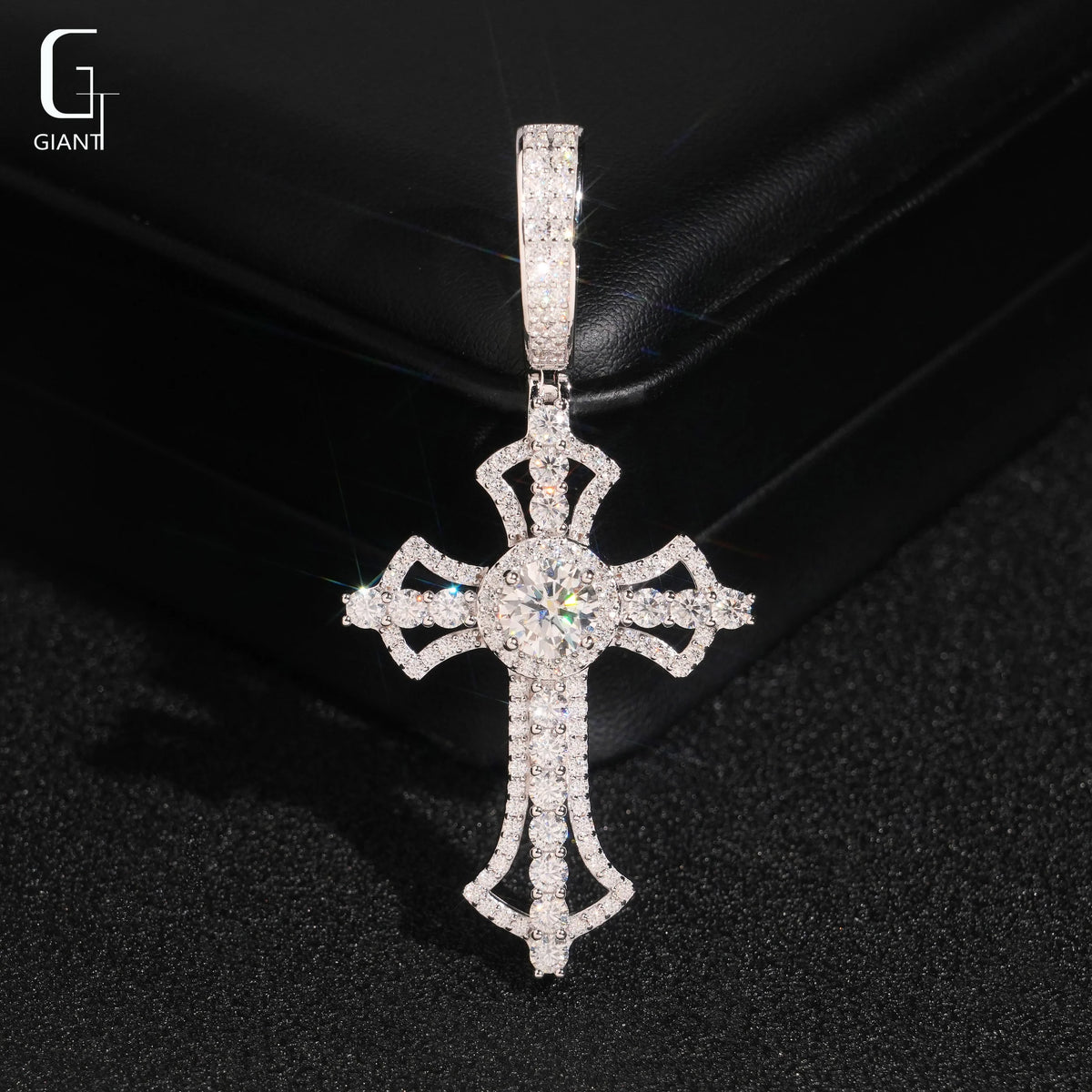 VVS Moissanite Iced Out Cross Pendant – 925 Sterling Silver | GRA Certified — photo 3 of 7