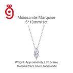 925 Silver 1ct D Color Moissanite Angel Eye Pendant Necklace – GRA Certified — photo 6 of 7