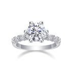 3ct Round Moissanite Engagement Ring – 925 Sterling Silver | Rhodium Plated — photo 2 of 7