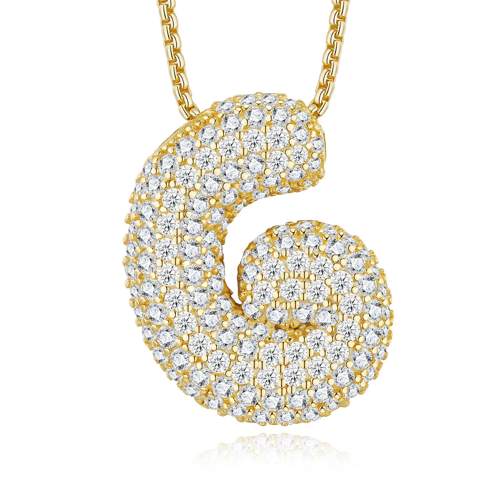 VVS Moissanite Initial Letter Pendant – 925 Sterling Silver | 18K Gold | A–Z | GRA Certified — photo 3 of 32