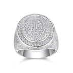 VVS1 Moissanite Full Pave Hip Hop Ring – 925 Sterling Silver | Gold Plated | GRA Certified — photo 4 of 7