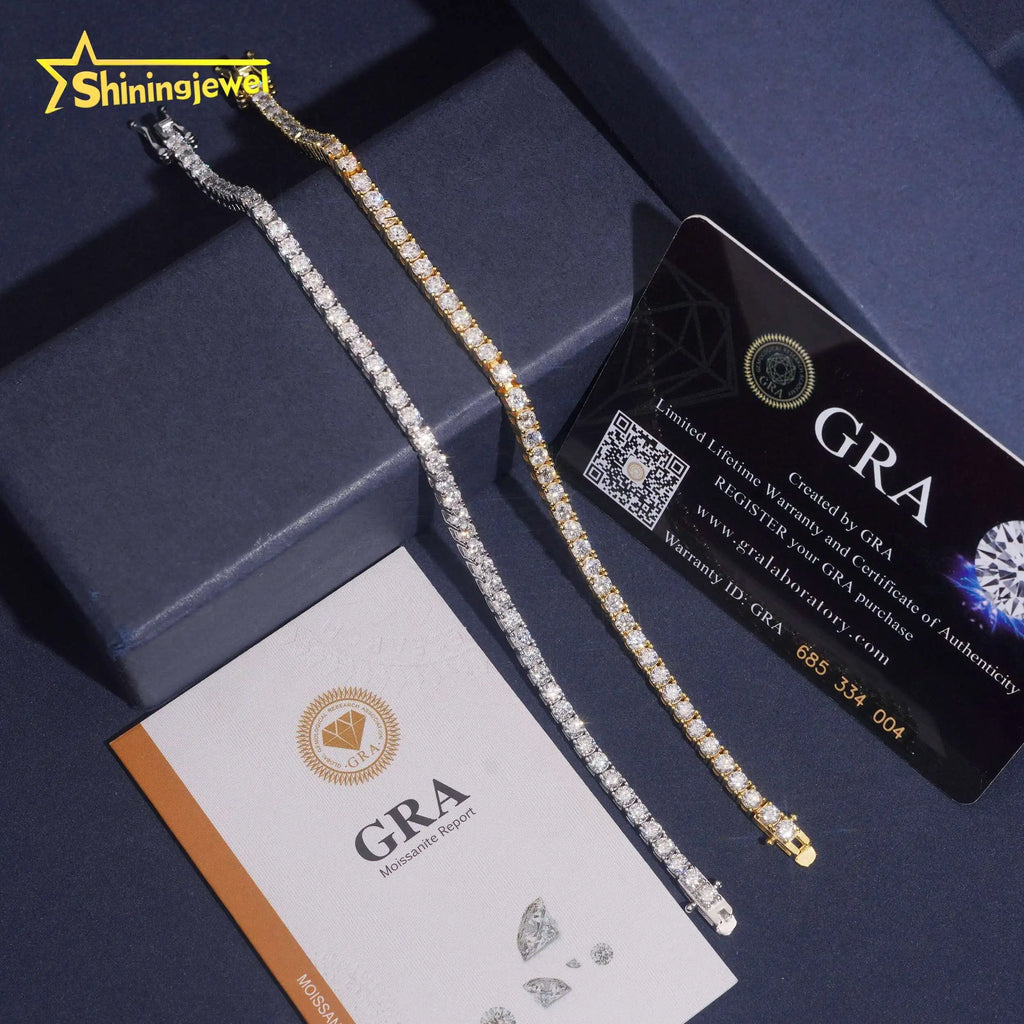 3mm Moissanite Tennis Bracelet – Round Brilliant Cut | 925 Sterling Silver — photo 5 of 8