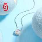 5ct Emerald Cut Moissanite Pendant Necklace – 925 Sterling Silver — photo 2 of 7