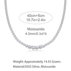 VVS Moissanite Graduated Tennis Chain Necklace – 925 Sterling Silver | GRA Certified — photo 5 of 7