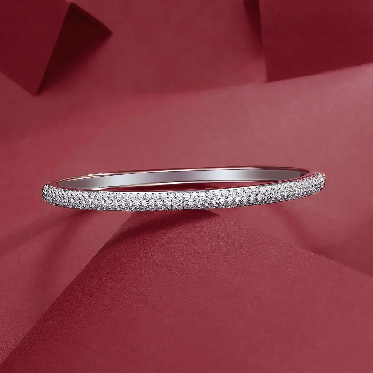 VVS Moissanite Iced Out Bangle – 925 Sterling Silver | 18K Gold & Platinum Plated | GRA Certified — photo 3 of 7