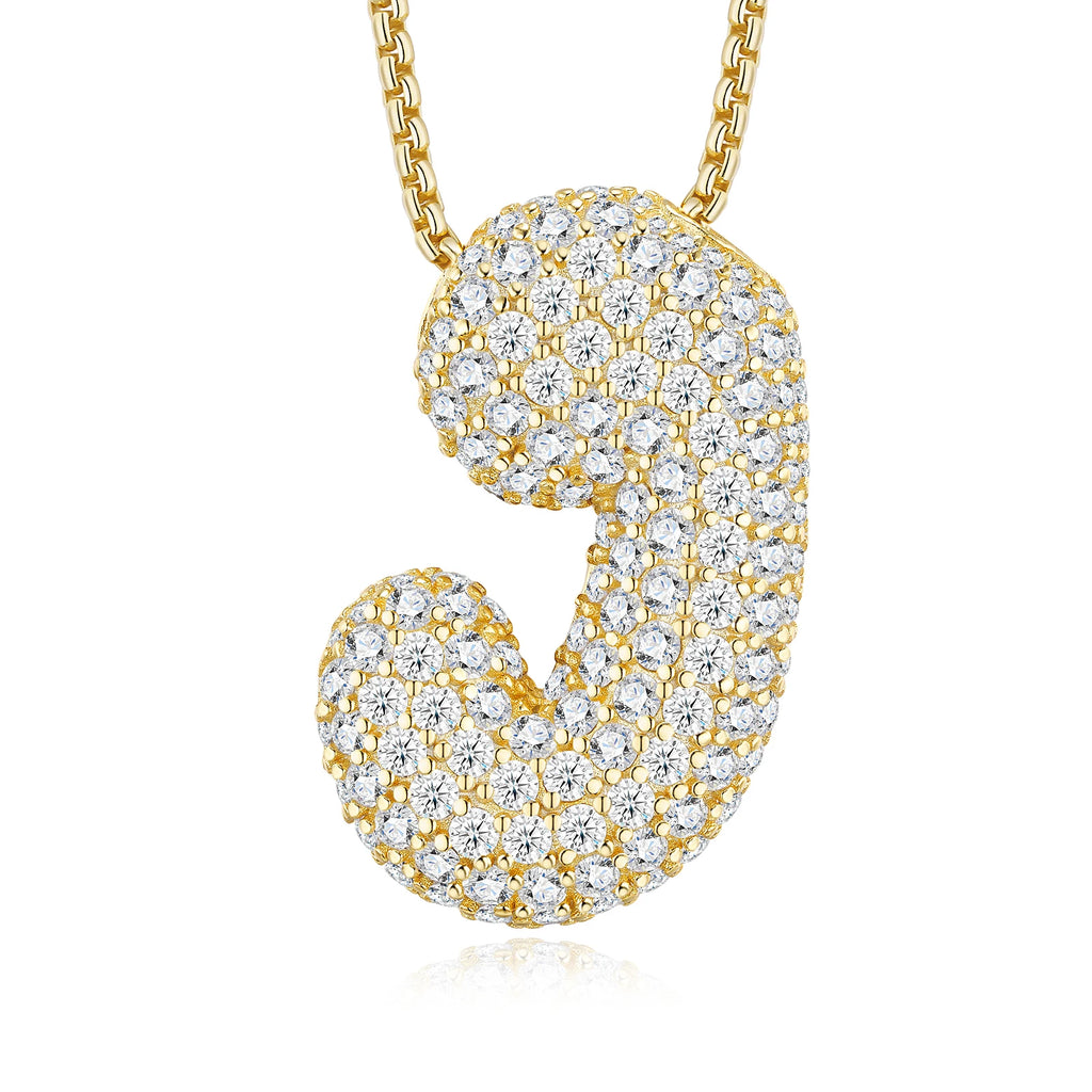 Iced Out Initial Letter Moissanite Pendant – 925 Sterling Silver | 18K Gold | A–Z — photo 4 of 32