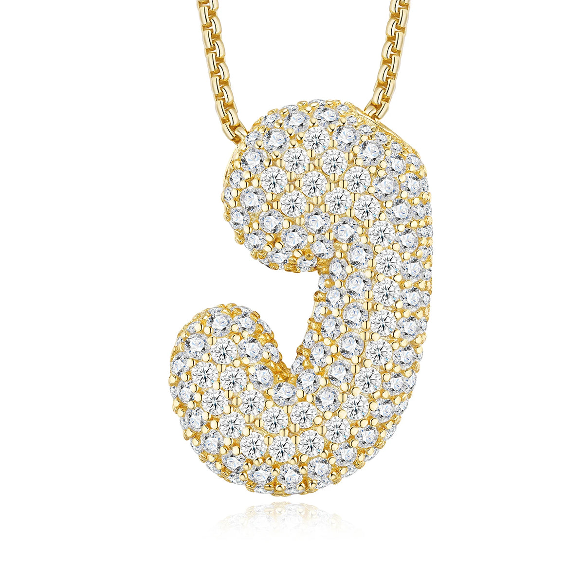 Iced Out Initial Letter Moissanite Pendant – 925 Sterling Silver | 18K Gold | A–Z — photo 4 of 32