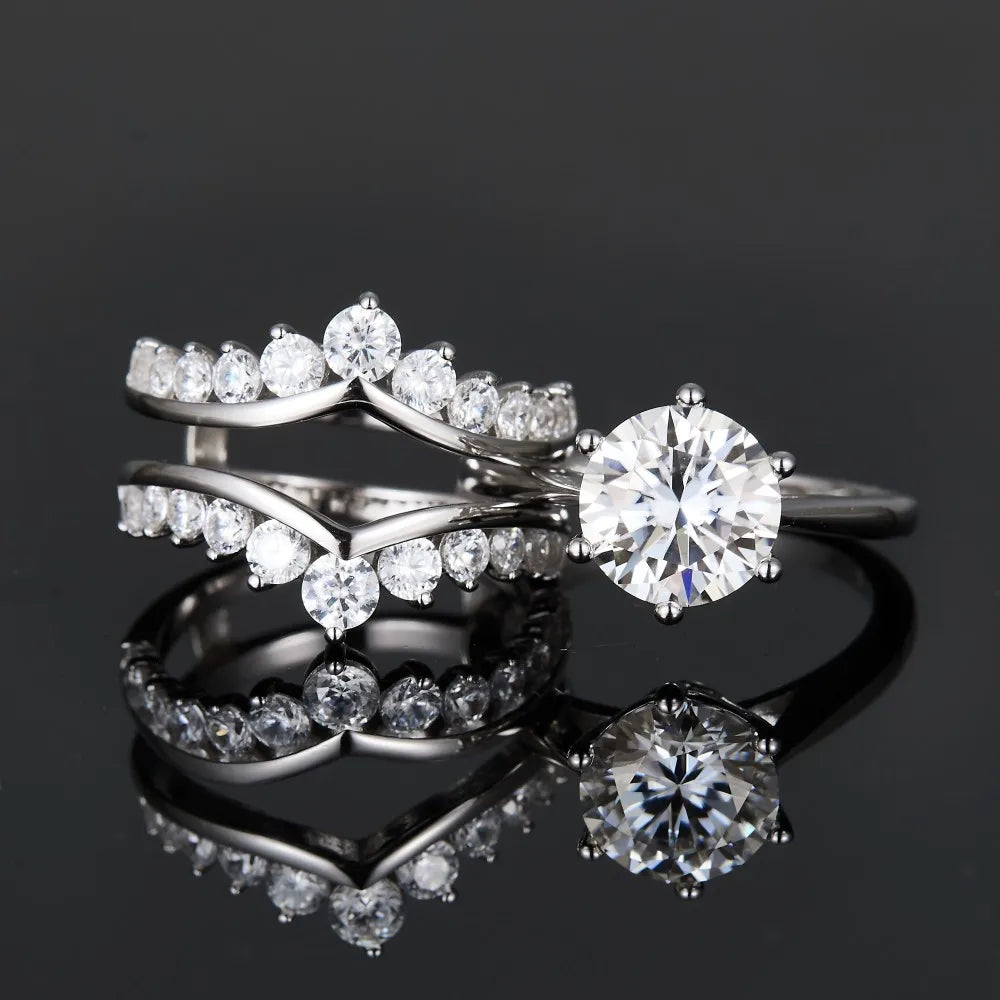 Oval Cut Moissanite Engagement Ring – Bezel Set | 925 Sterling Silver | 18K Gold — photo 2 of 7