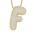 VVS Moissanite Initial Letter Pendant – 925 Sterling Silver | 18K Gold | A–Z | GRA Certified — photo 2 of 32