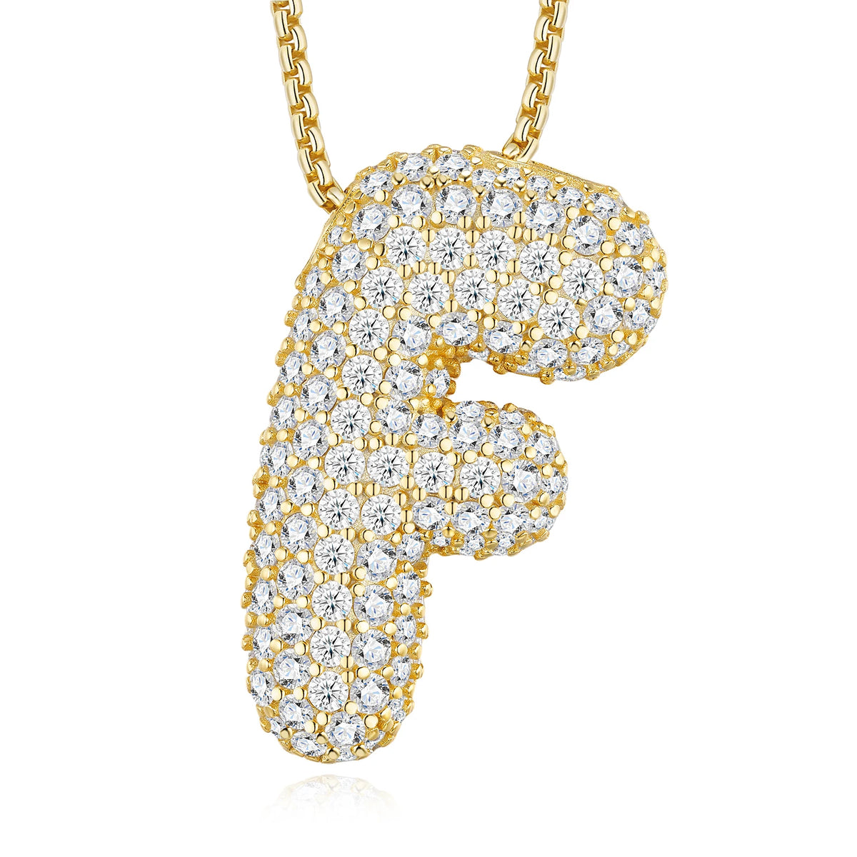 VVS Moissanite Initial Letter Pendant – 925 Sterling Silver | 18K Gold | A–Z | GRA Certified — photo 2 of 32