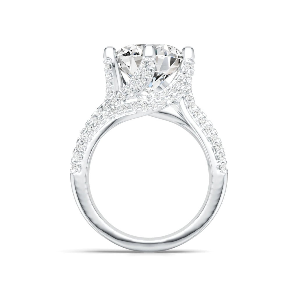 5ct Moissanite Pavé Statement Ring – 925 Sterling Silver — photo 5 of 7