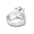 5ct Round Moissanite Pavé Statement Ring – 925 Sterling Silver | 18K Gold — photo 6 of 7