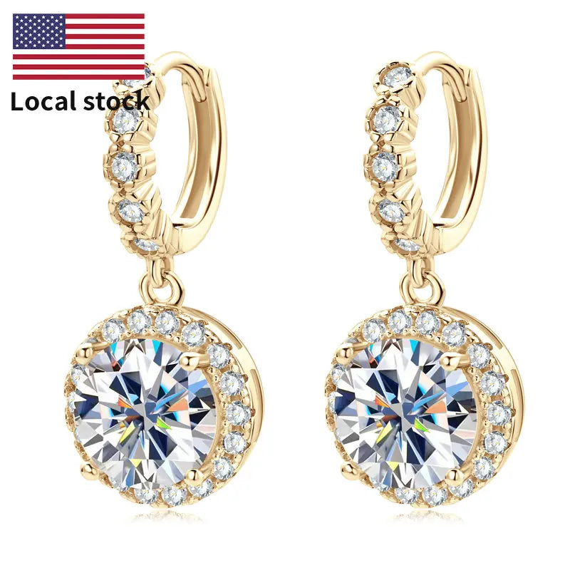 VVS Moissanite Stud Earrings – 925 Sterling Silver | 1ct, 2ct & 3ct | Women's — photo 1 of 8