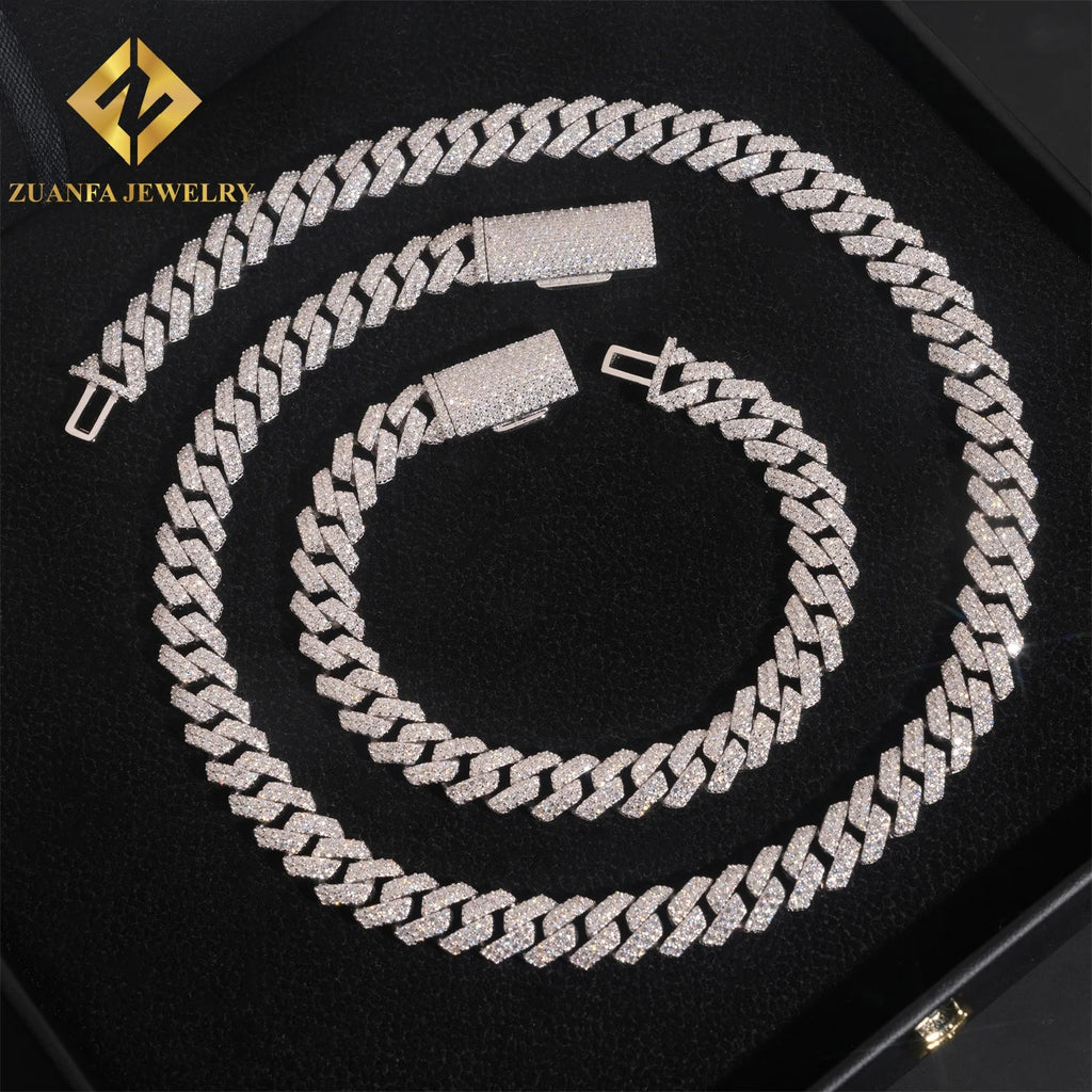 925 Silver Iced Out 10mm Cuban Link Moissanite Chain – Hip Hop | GRA Certified — photo 7 of 7