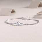 925 Silver Moissanite Tennis Bracelet – Round Cut — photo 6 of 7