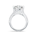 5ct Round Moissanite Pavé Statement Ring – 925 Sterling Silver | 18K Gold — photo 4 of 7