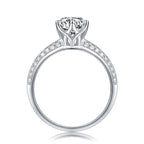 3ct Round Moissanite Solitaire Ring – Six-Claw Setting | 925 Sterling Silver — photo 2 of 7
