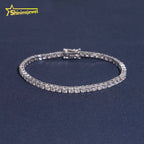 3mm Moissanite Tennis Bracelet – Round Brilliant Cut | 925 Sterling Silver — photo 2 of 8