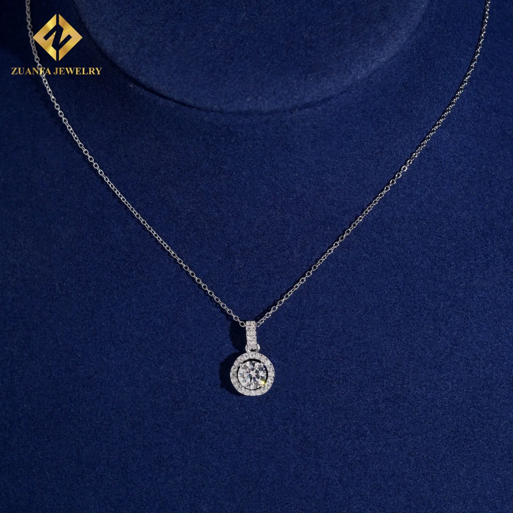 925 Silver VVS Moissanite Diamond Necklace – Fashion Style — photo 3 of 7