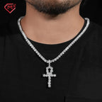 VVS Moissanite Ankh Cross Pendant – 925 Sterling Silver | Iced Out | GRA Certified — photo 3 of 7