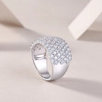 Round Brilliant Moissanite Statement Ring – 925 Sterling Silver | Gold — photo 6 of 7