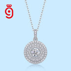 925 Silver Moissanite Compass Pendant Necklace – Gold Plated | GRA Certified — photo 7 of 7