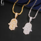 925 Silver VVS Moissanite Iced Out Hand Pendant – Baguette Cut | GRA Certified — photo 4 of 8
