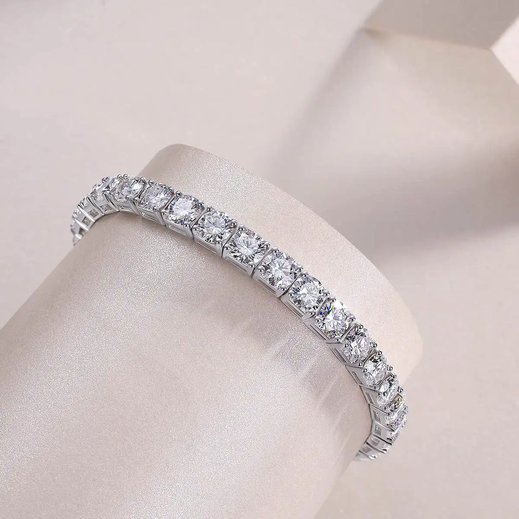 5mm VVS Moissanite Tennis Bracelet – 925 Sterling Silver | Gold & Silver | GRA Certified — photo 5 of 8